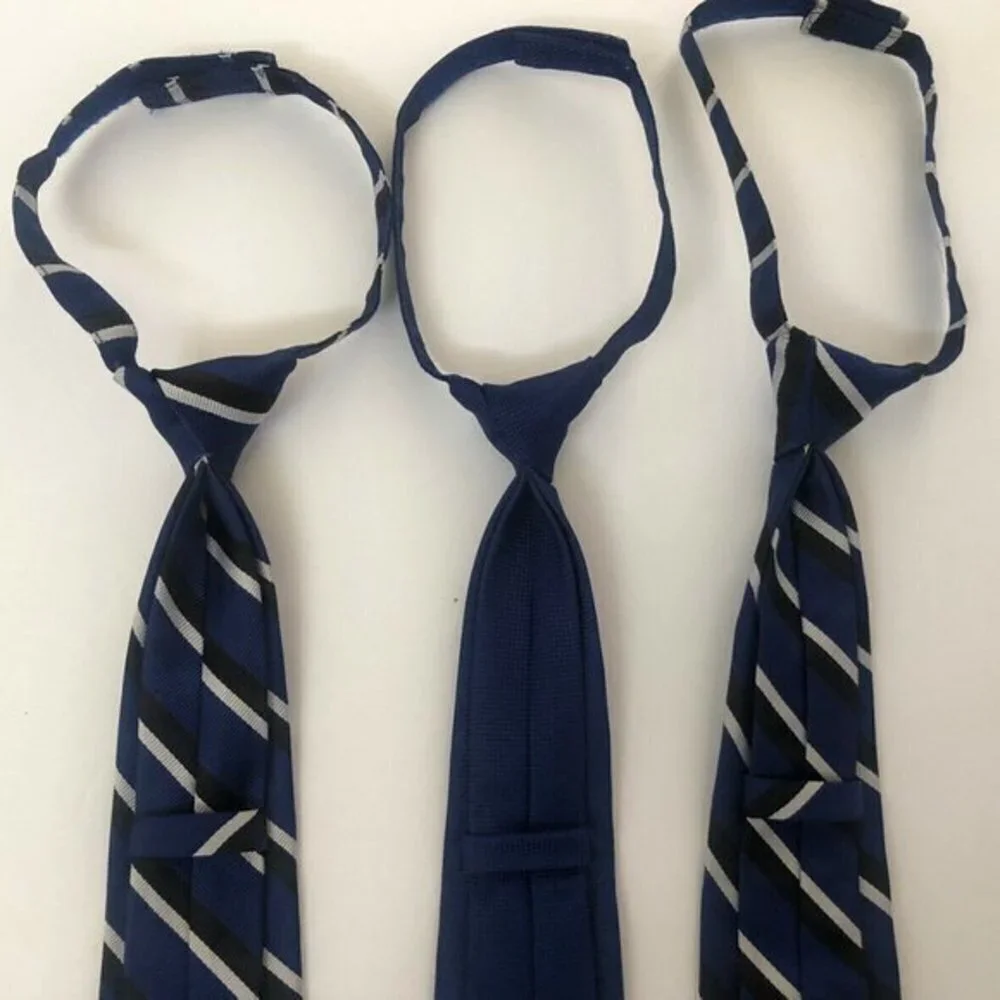Gymboree Boys Ties Royal blue solid and striped x3